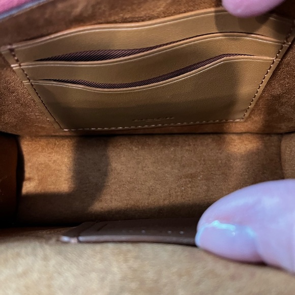 Coach Leather Laser Cut Mini Brynn Crossbody Bag in Rouge - Picture 6 of 12